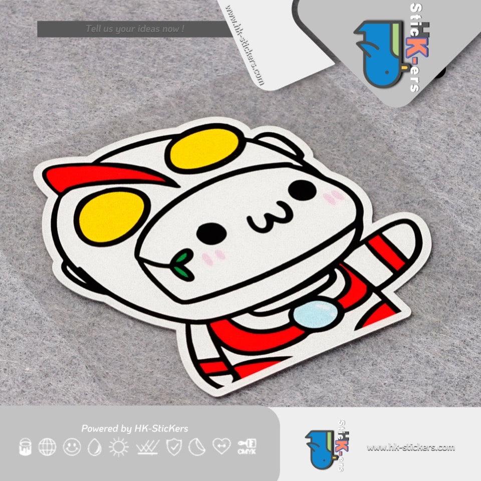 HK-SticKers 防水反光貼紙 | 可愛卡通亂入貼紙 超人車貼 油箱蓋裝飾反光貼 - HK-SticKers