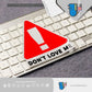 HK-SticKers 防水反光貼紙 | Don't love me 不要喜歡我 三角形車尾 反光車貼 貼紙 - HK-SticKers