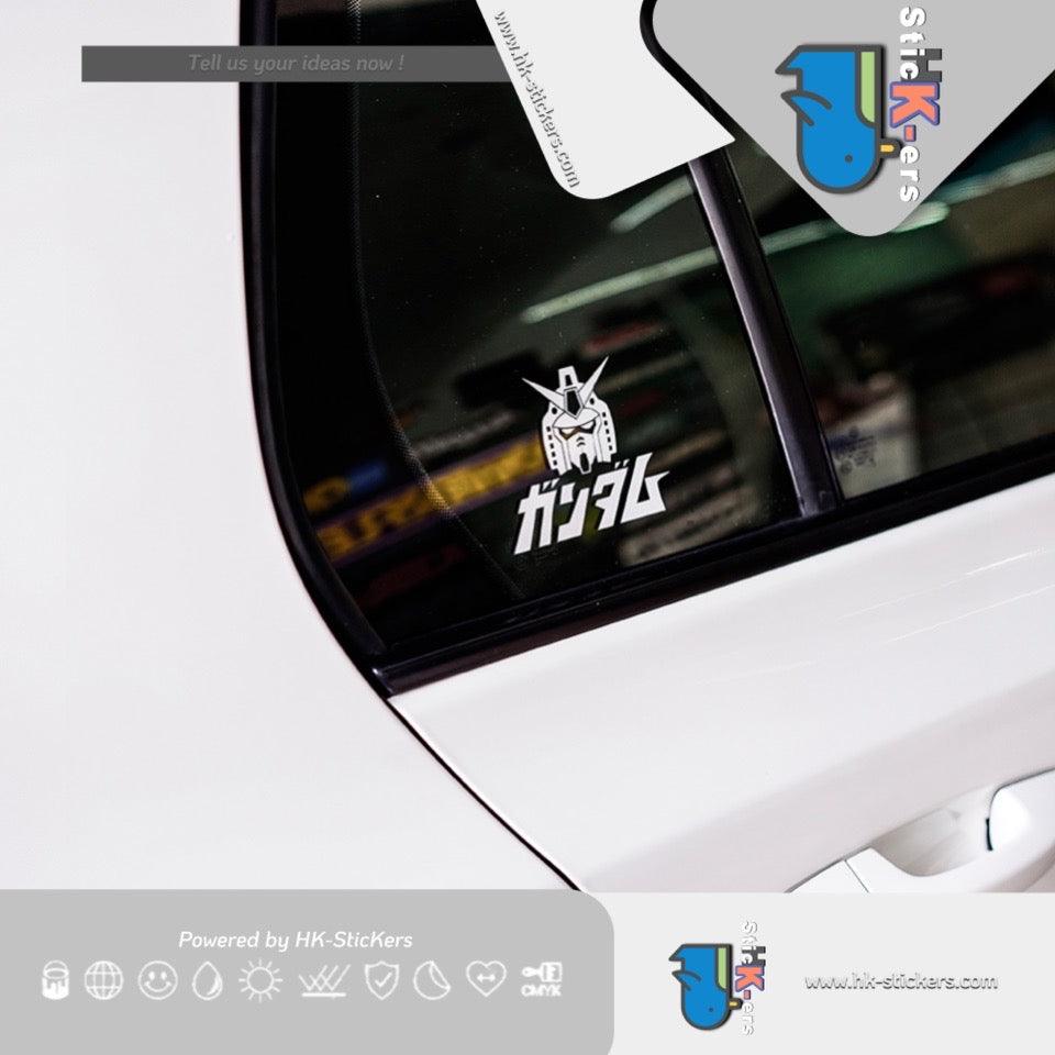 HK-SticKers 防水反光貼紙 | 動漫卡通機動戰士貼紙 頭像裝飾車貼 後檔三角窗反光貼 - HK-SticKers