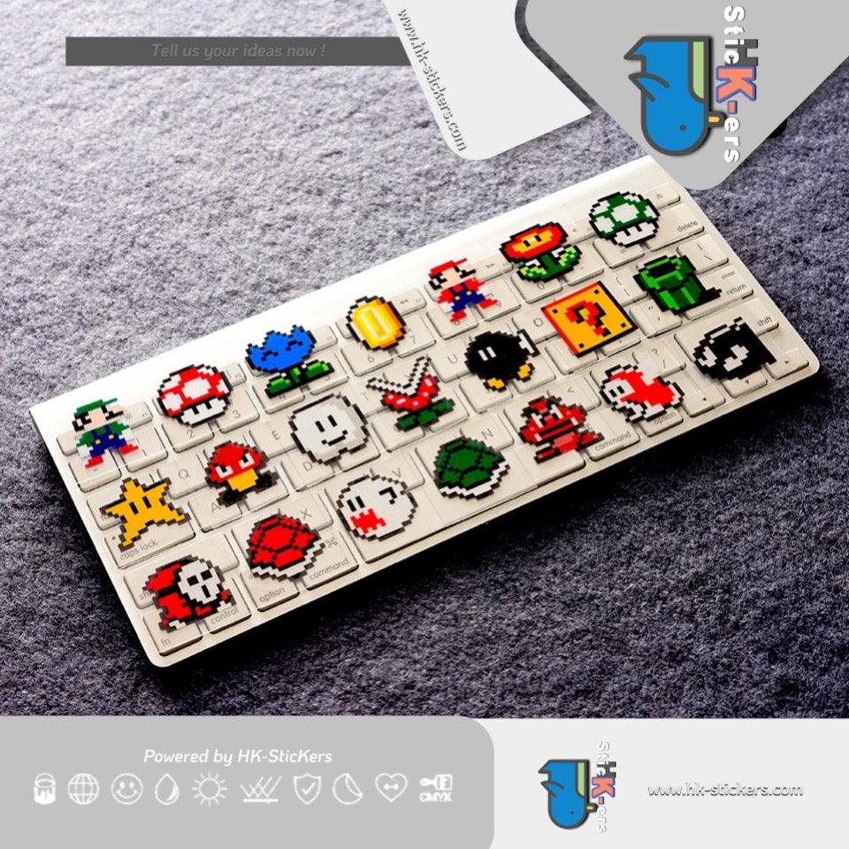 HK-SticKers 防水反光貼紙 | 像素遊戲車貼 創意可愛卡通貼紙 前後擋內飾頭盔反光貼 - HK-SticKers