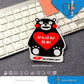 HK-SticKers 防水反光貼紙 | 日本熊本SUPER賽車貼紙卡通吉祥物加油勵志汽車玻璃反光貼 - HK-SticKers