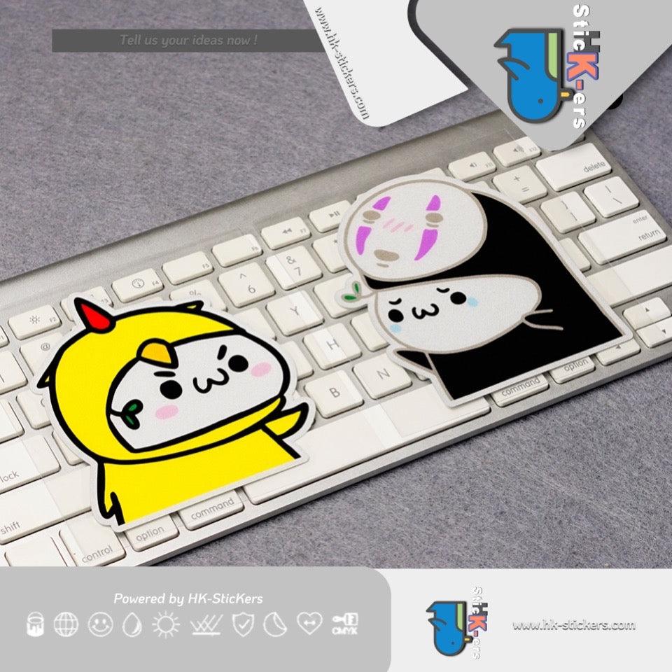 HK-SticKers 防水反光貼紙 | 可愛卡通亂入貼紙 超人車貼 油箱蓋裝飾反光貼 - HK-SticKers