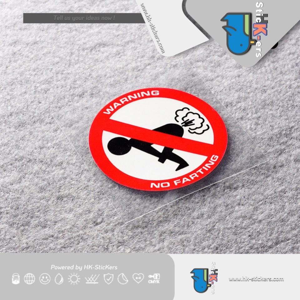 HK-SticKers 防水反光貼紙 | 搞怪房車標識貼 車內禁止放屁貼紙 汽車內飾提示反光貼 - HK-SticKers