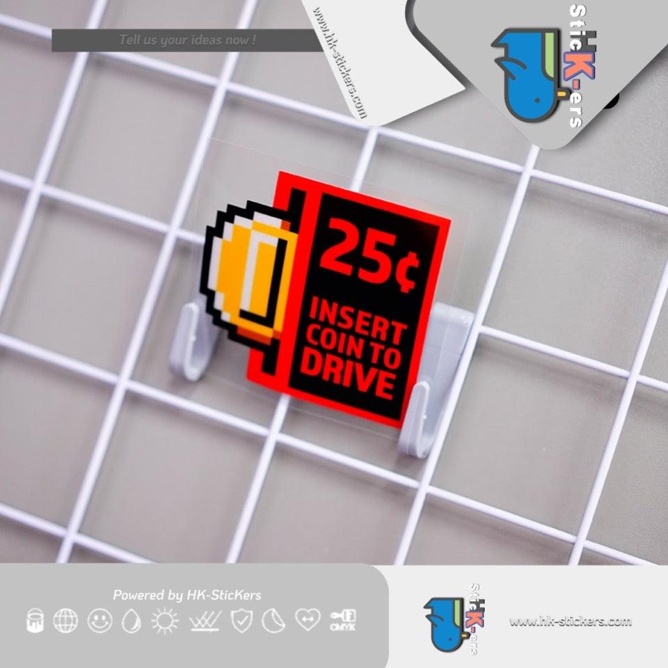 HK-SticKers 防水反光貼紙 |  偽裝共享車貼紙 投幣駕駛車貼 俏皮趣味划痕遮蓋反光貼 - HK-SticKers