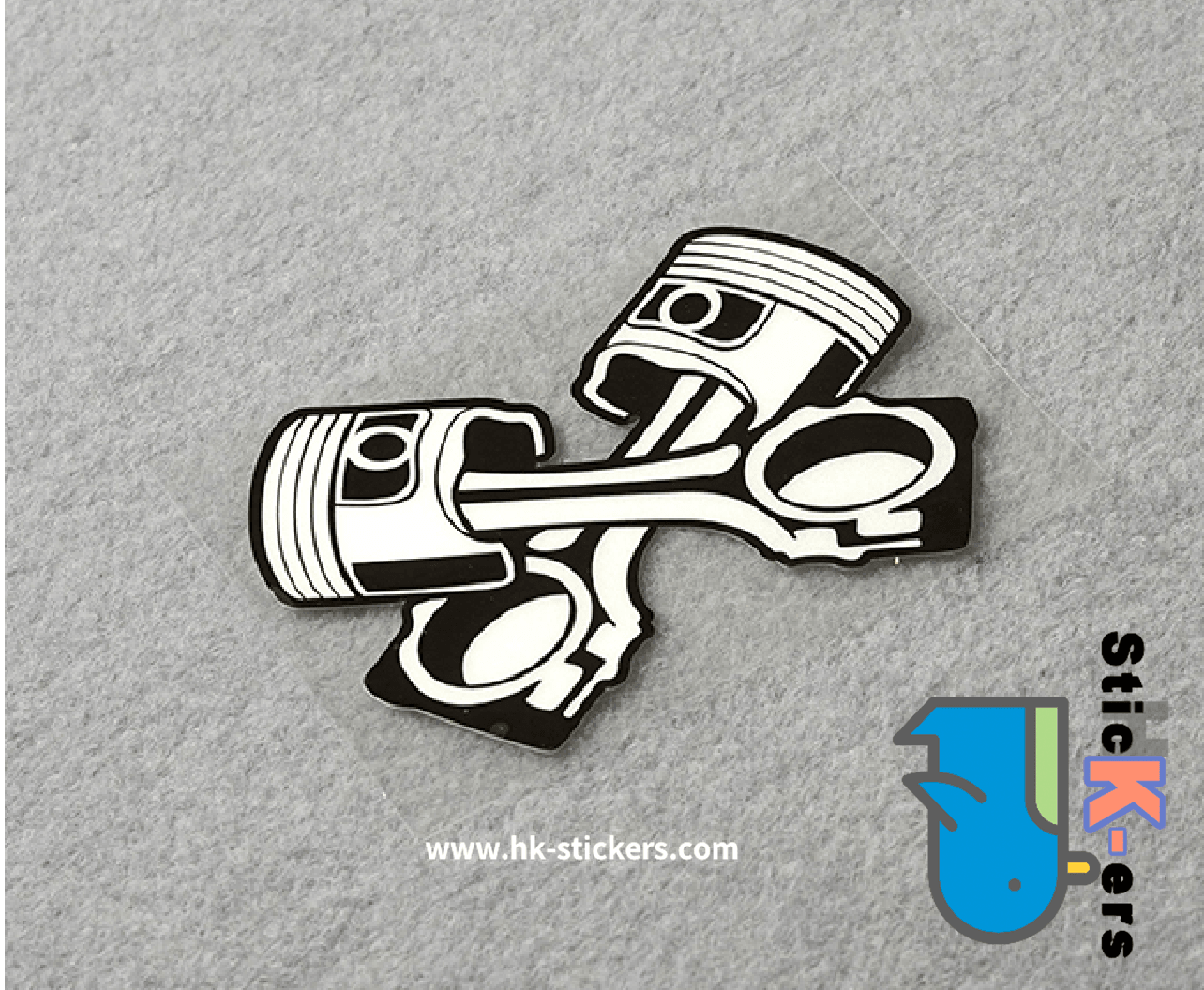 HK-SticKers 防水反光貼紙 | JDM風格 機器改造 日本原版  鍛造活塞 反光車貼 貼紙 - HK-SticKers