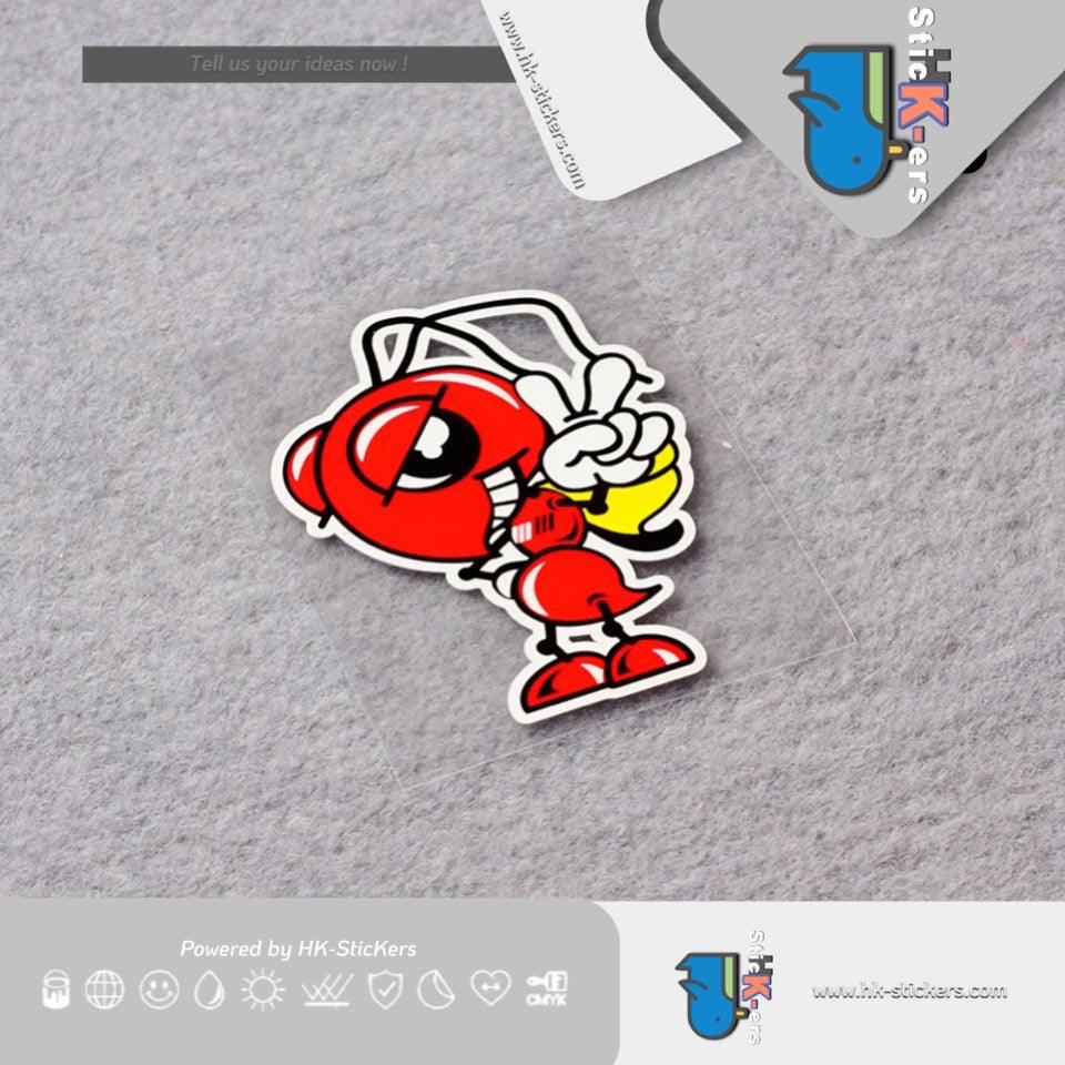 HK-SticKers 防水反光貼紙 | 賽車手93號貼紙 紅螞蟻裝飾反光貼 頭盔防水貼 - HK-SticKers