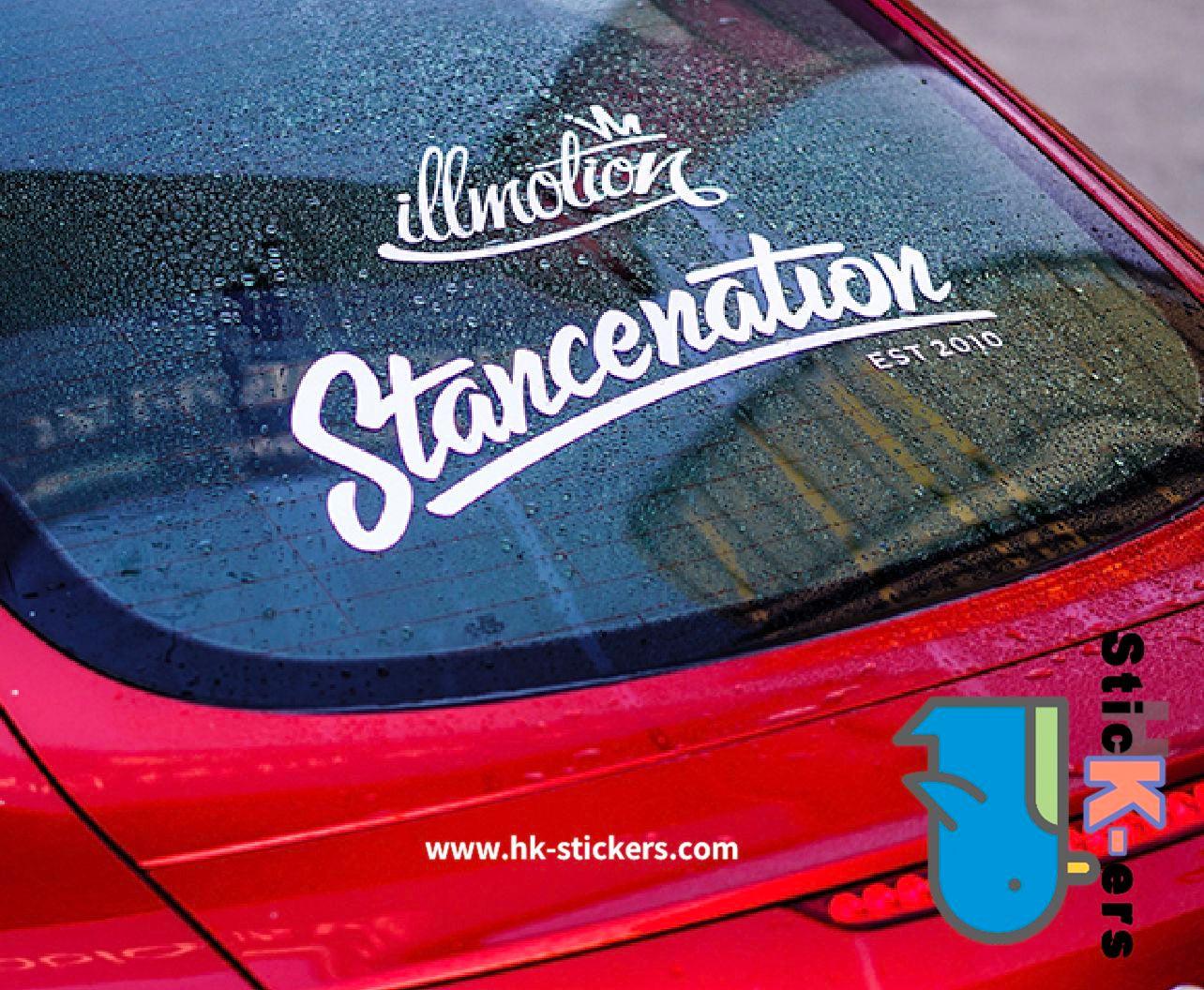 HK-SticKers 防水反光貼紙 | STANCENATION姿態車貼  氣動避震改裝貼紙 後擋風玻璃貼 - HK-SticKers