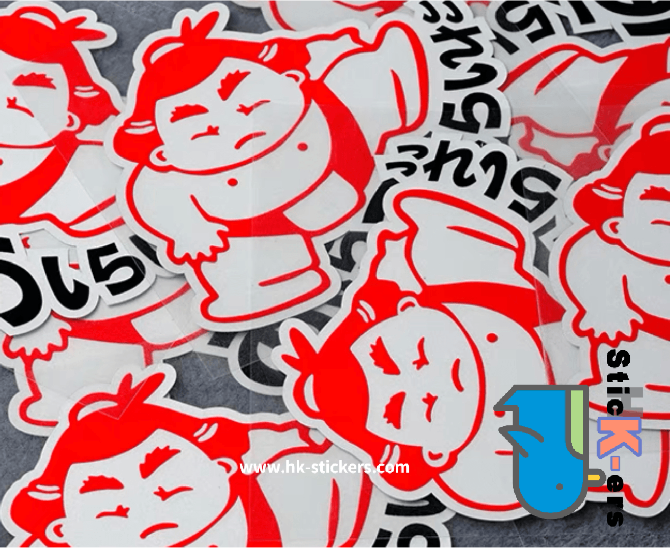 HK-SticKers 防水反光貼紙 | JDM創意改裝 日本相撲手 大排量 反光車貼 貼紙 - HK-SticKers