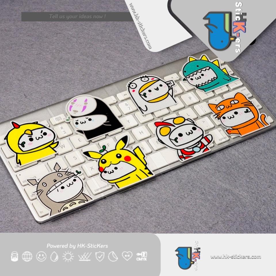 HK-SticKers 防水反光貼紙 | 可愛卡通亂入貼紙 超人車貼 油箱蓋裝飾反光貼 - HK-SticKers