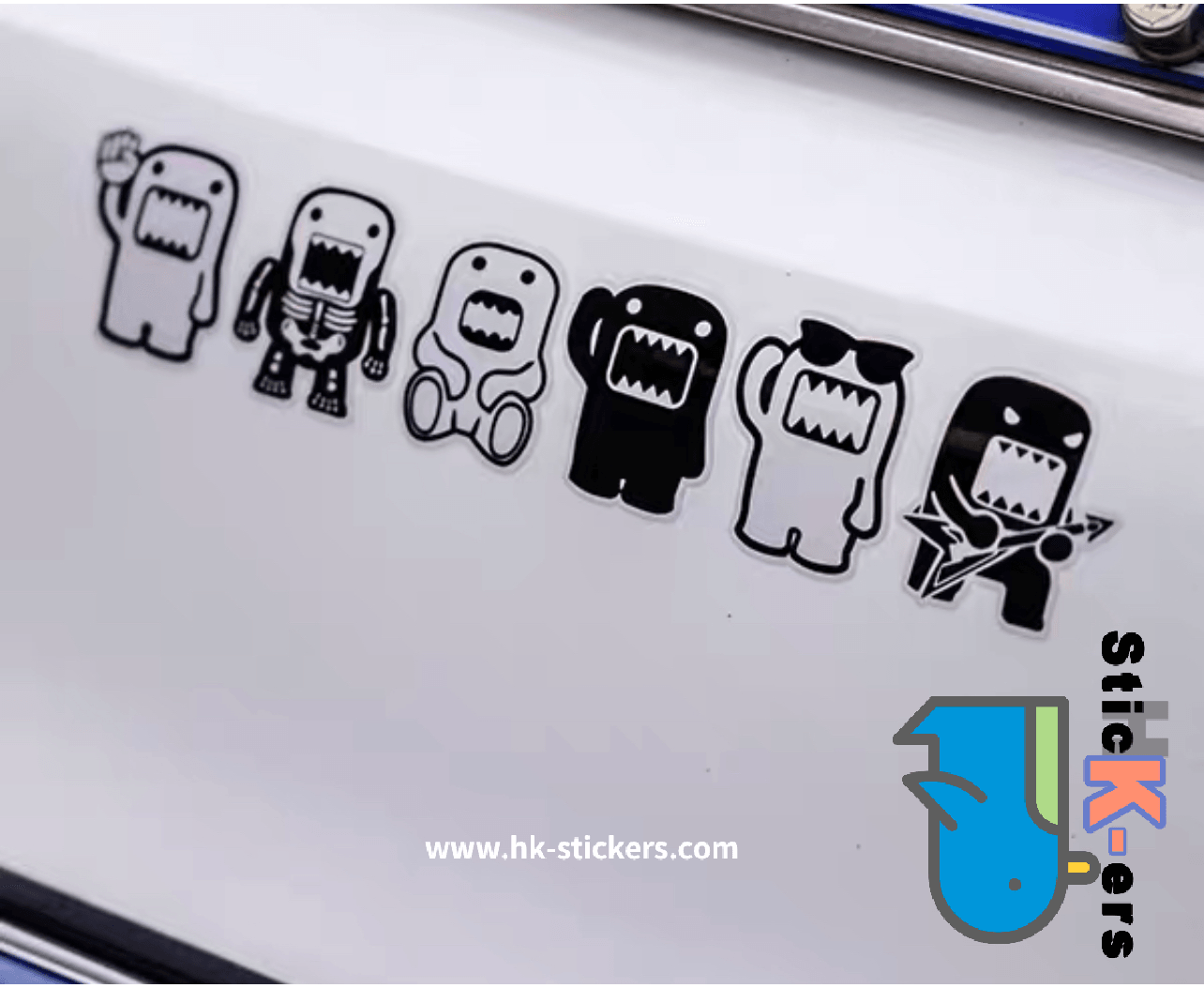 HK-SticKers 防水反光貼紙 | 日本多摩君貼紙 多造型組合車貼 賽車吉祥物domo反光貼 - HK-SticKers