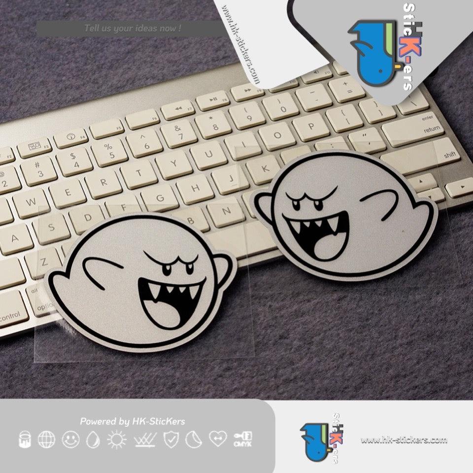 HK-SticKers 防水反光貼紙 | 卡通笑臉趣味車貼 超級瑪麗遊戲系列貼花 小惡魔反光貼 - HK-SticKers