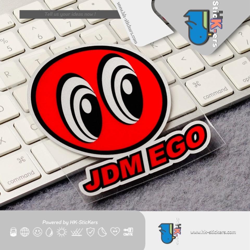 HK-SticKers 防水反光貼紙 | 月亮眼 JDM EGO 改裝潮牌 划痕遮蓋 反光車貼 貼紙 - HK-SticKers