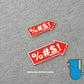 HK-SticKers 防水反光貼紙 | 賽車貼紙 拖車鈎指示箭頭反光貼 後包圍頭盔防水貼 - HK-SticKers
