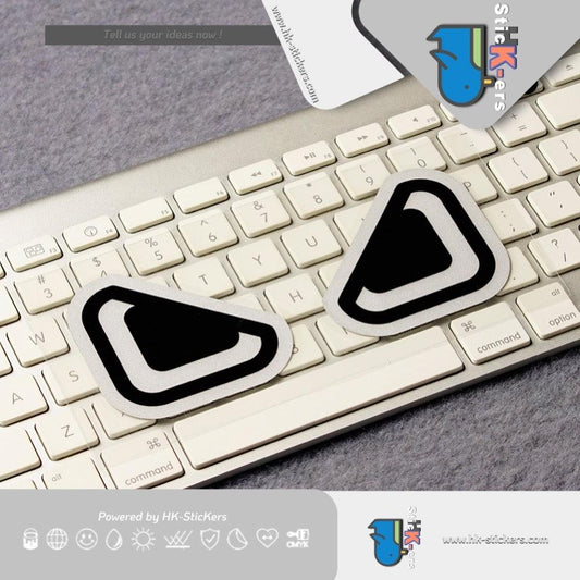 HK-SticKers 防水反光貼紙 | 卡通大眼睛車貼 車身裝飾反光貼 可愛後車標貼紙 - HK-SticKers