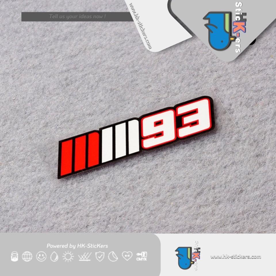 HK-SticKers 防水反光貼紙 | 賽車手93號貼紙 紅螞蟻裝飾反光貼 頭盔防水貼 - HK-SticKers