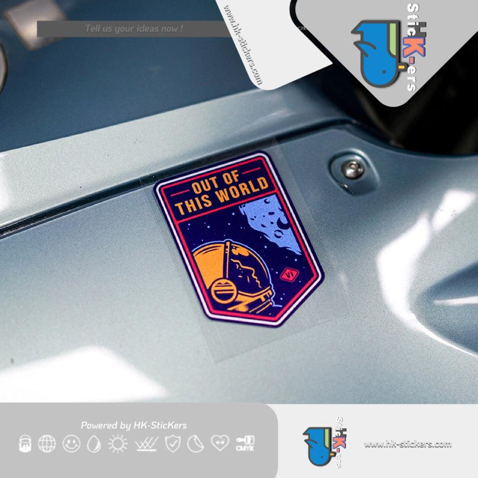 HK-SticKers 防水反光汽車貼紙配件 | 太空迷創意車貼行李箱筆記本貼紙 宇航員三角窗反光貼 - HK-SticKers
