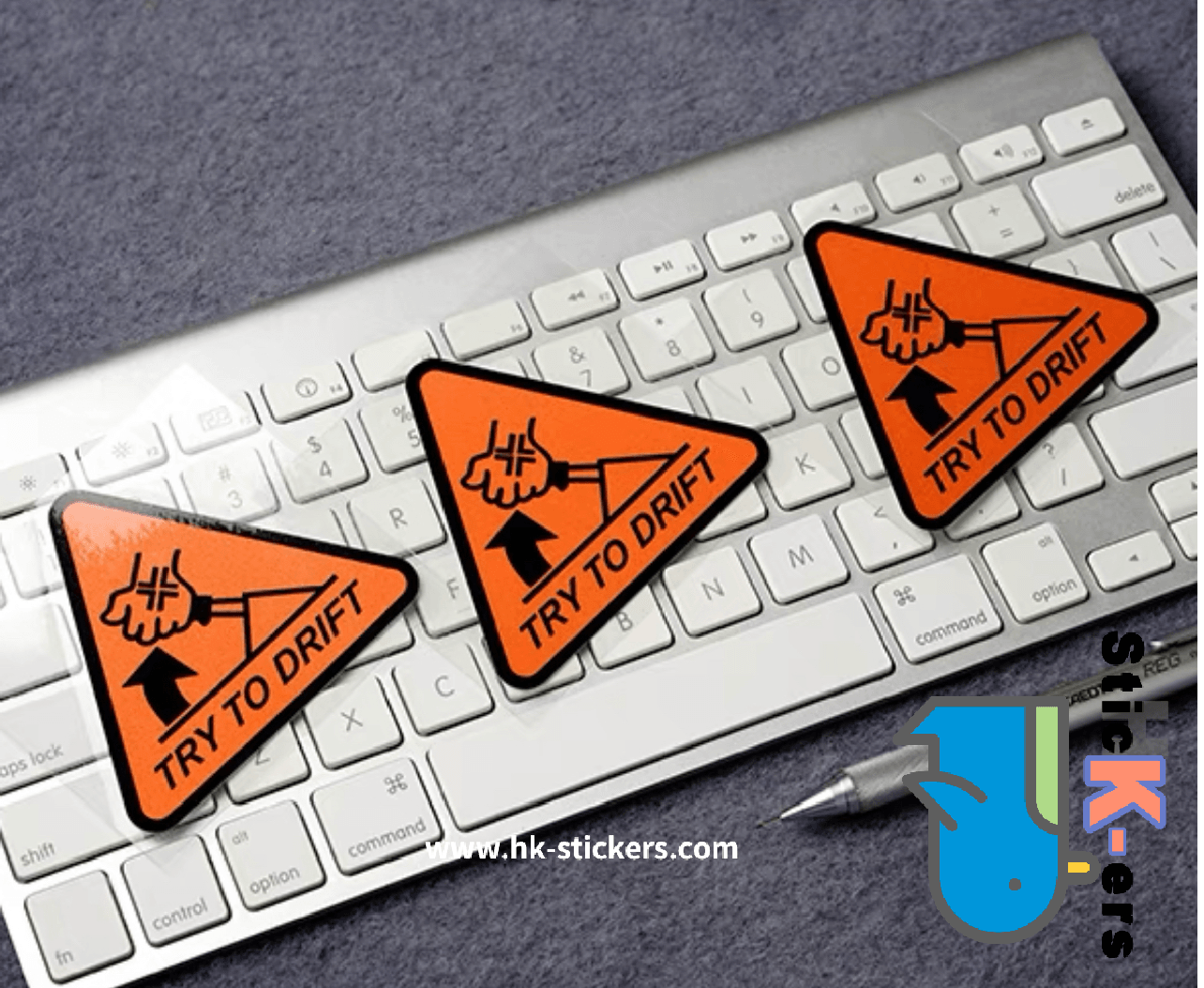 HK-SticKers 防水反光貼紙 | JDM創意改裝 三角手剎警示 搞怪貼花 反光車貼 貼紙 - HK-SticKers