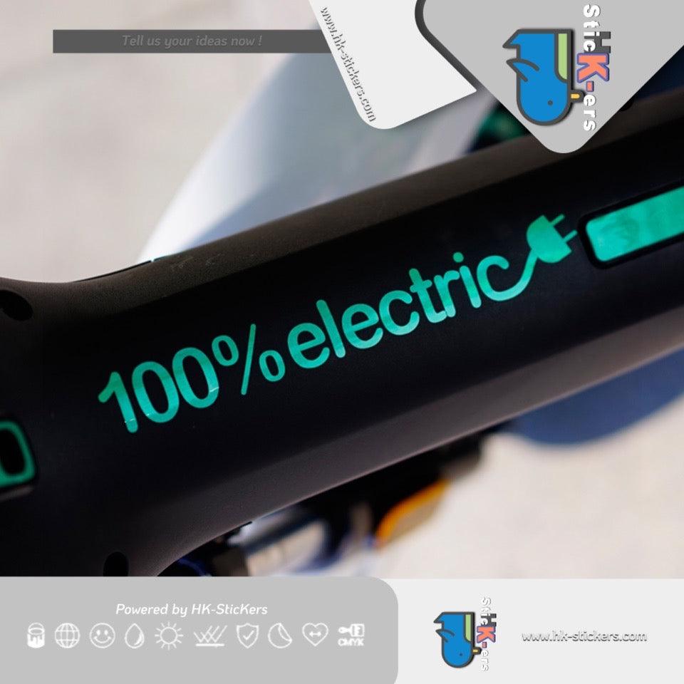 HK-SticKers 防水反光貼紙 | 100%電動車貼 環保電瓶車裝飾貼紙 創意車架車身反光貼 - HK-SticKers