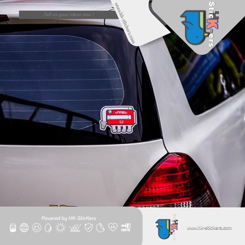 HK-SticKers 防水反光貼紙 | 紅頭髮動機引擎貼紙 FD2CG6定制車貼 裝飾反光貼 - HK-SticKers