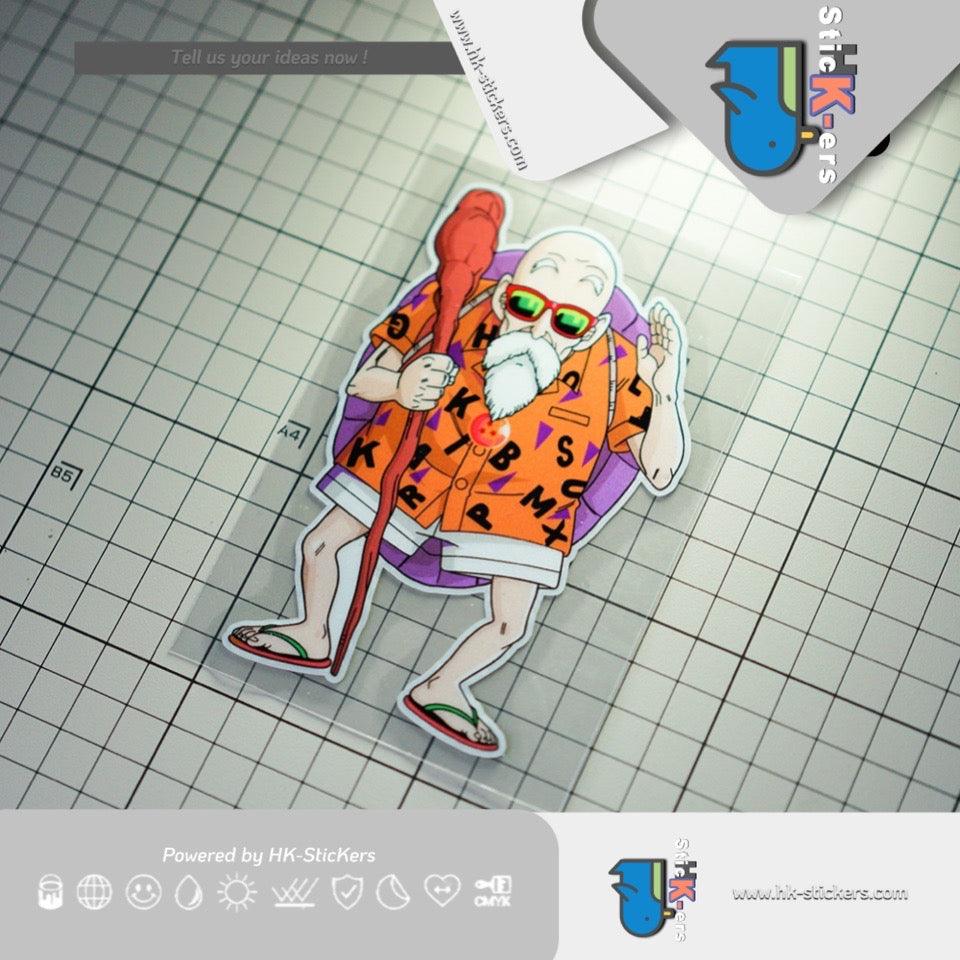 HK-SticKers 防水反光貼紙 | 龍珠龜仙人卡通個性創意貼電動摩托車貼貼紙潮牌反光貼 - HK-SticKers