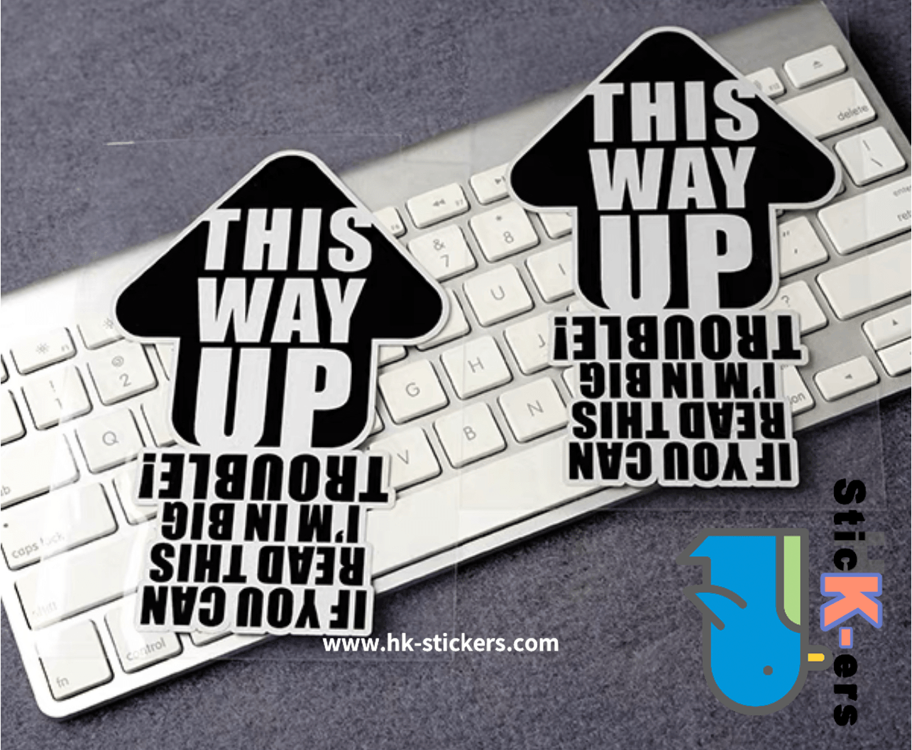 HK-SticKers 防水反光貼紙 | 車輛警示 THIS WAY UP 請保持車輛距離 反光車貼 貼紙 - HK-SticKers
