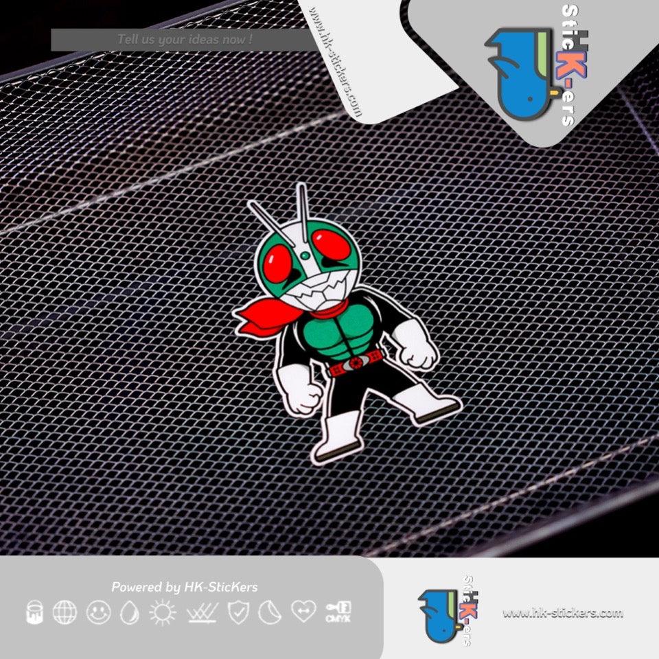 HK-SticKers 防水反光汽車貼紙 | 車貼經典卡通蒙面超人摩托車貼紙假面騎士電動自行車身裝飾貼 - HK-SticKers