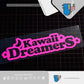 HK-SticKers 防水反光貼紙 | Kawaii Dreamer原創勵志可愛的追夢人日系貼紙 創意文字夢想家鐳射貼 - HK-SticKers