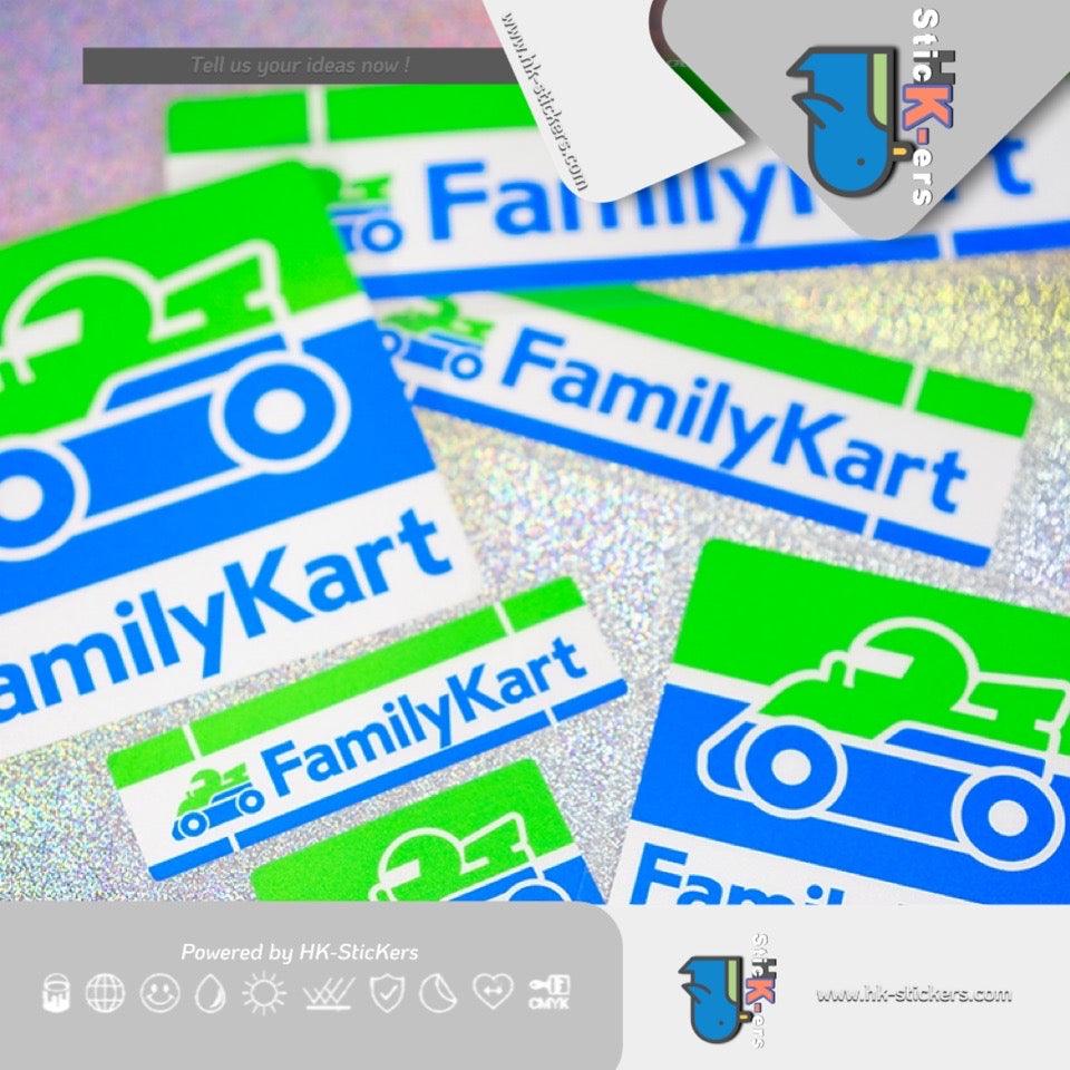 HK-SticKers 防水反光貼紙 | 車貼趣味家庭卡丁車貼紙惡搞創意平衡車車身擋風玻璃裝飾反光貼go kart - HK-SticKers