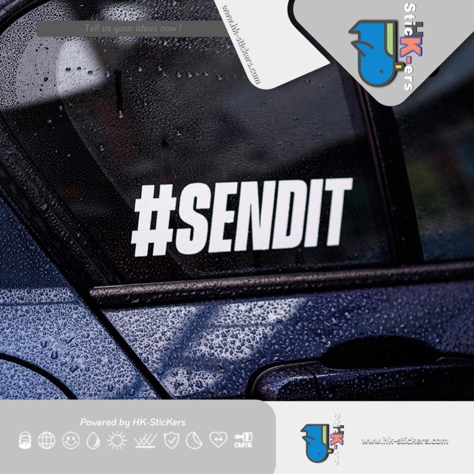 HK-SticKers 防水反光貼紙 | SENDIT出發車貼 創意文字貼紙 HF低趴改裝車窗反光貼 - HK-SticKers