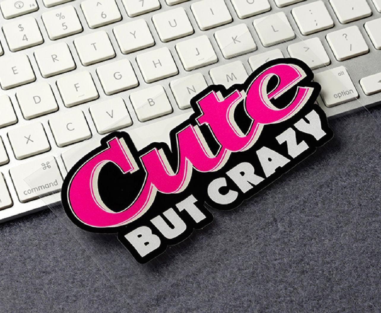 HK-SticKers 防水反光貼紙 | JDM日系 車身划痕 可愛但粗暴 Cute 反光車貼 貼紙 - HK-SticKers