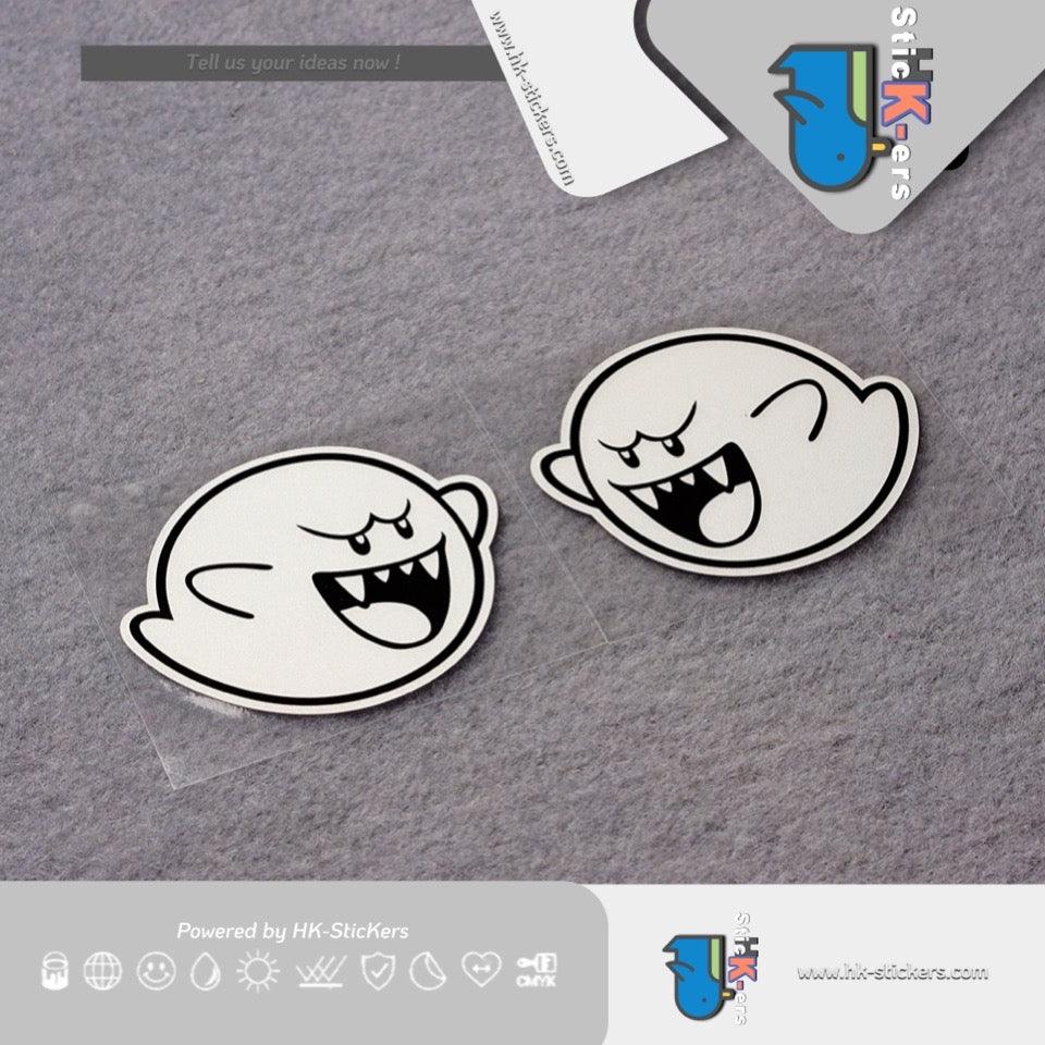 HK-SticKers 防水反光貼紙 | 卡通笑臉趣味車貼 超級瑪麗遊戲系列貼花 小惡魔反光貼 - HK-SticKers
