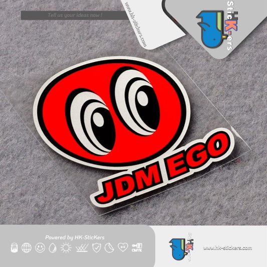 HK-SticKers 防水反光貼紙 | 月亮眼 JDM EGO 改裝潮牌 划痕遮蓋 反光車貼 貼紙 - HK-SticKers