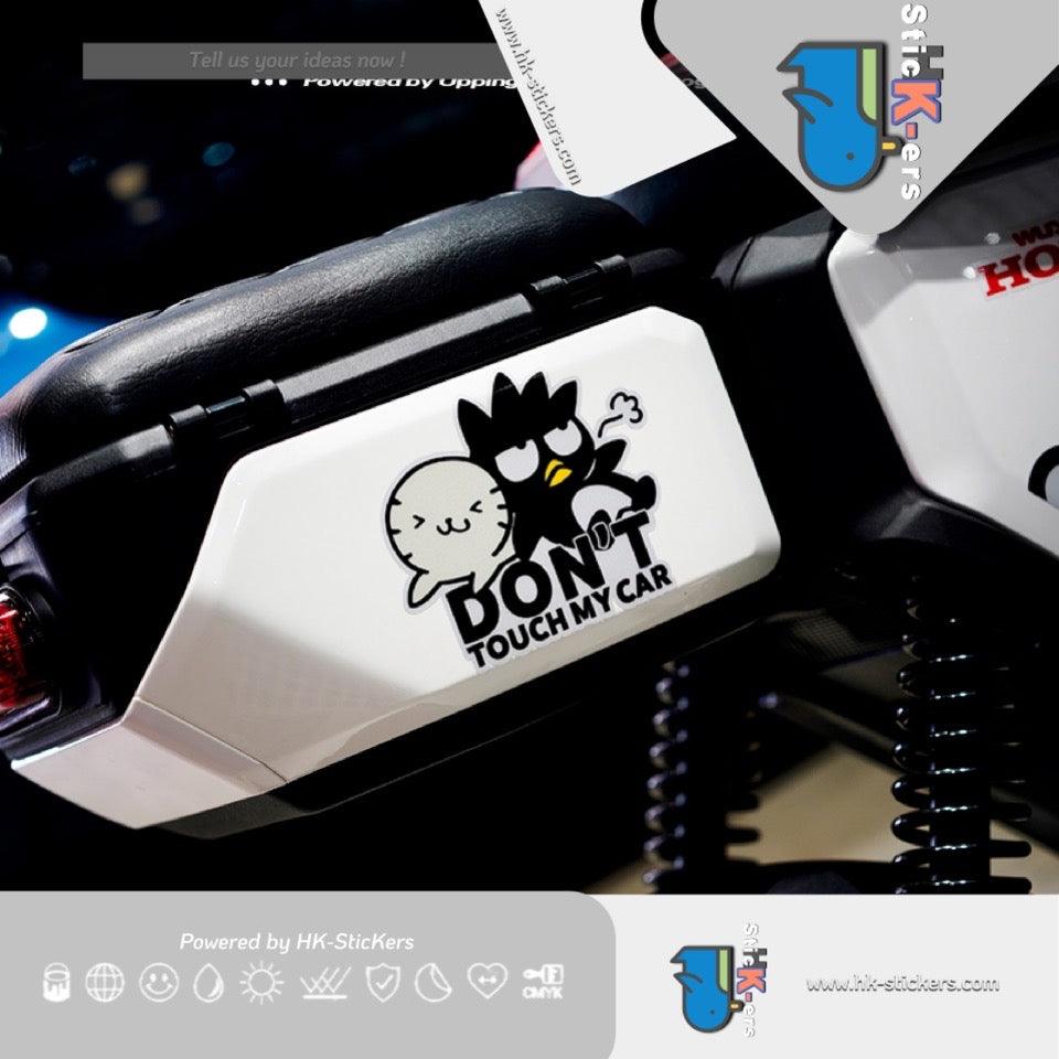 HK-SticKers 防水反光貼紙 | XO烏鴉請勿碰我貼紙 危險人物創意電動車反光貼 - HK-SticKers