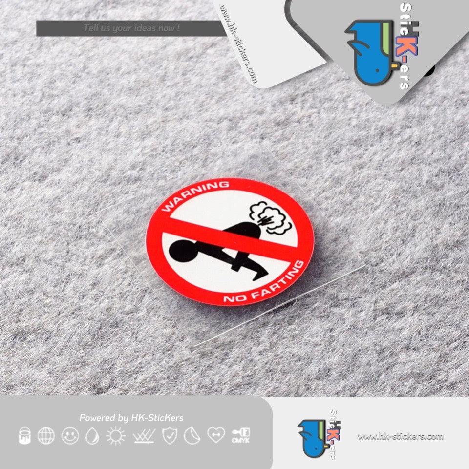 HK-SticKers 防水反光貼紙 | 搞怪房車標識貼 車內禁止放屁貼紙 汽車內飾提示反光貼 - HK-SticKers