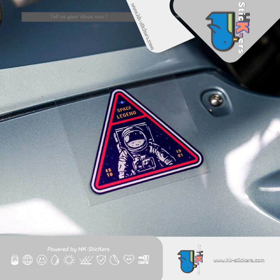 HK-SticKers 防水反光汽車貼紙配件 | 太空迷創意車貼行李箱筆記本貼紙 宇航員三角窗反光貼 - HK-SticKers