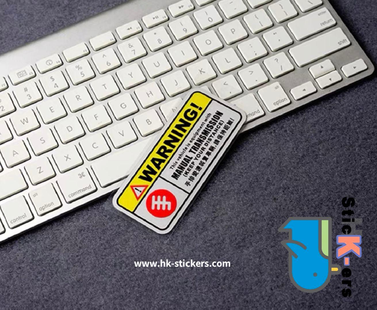 HK-SticKers 防水反光貼紙 | 車內趣味貼紙 手動黨裝飾車貼  手波汽車內飾反光貼 - HK-SticKers