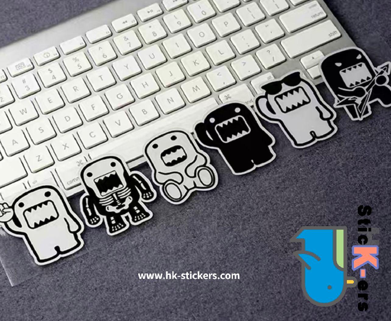 HK-SticKers 防水反光貼紙 | 日本多摩君貼紙 多造型組合車貼 賽車吉祥物domo反光貼 - HK-SticKers