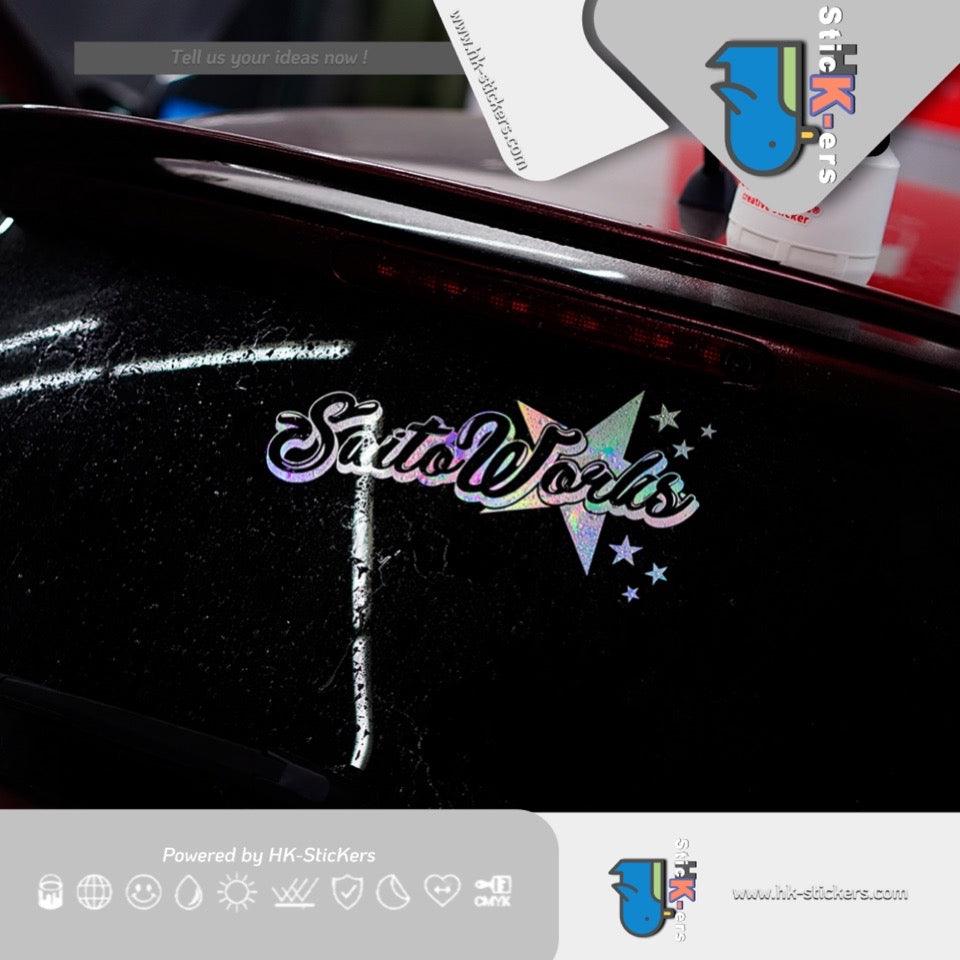 HK-SticKers 防水反光貼紙 | 汽車後擋玻璃裝飾貼紙 改裝車姿態貼紙 JDM潮鐳射貼紙 - HK-SticKers
